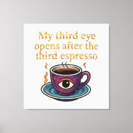 Impressão Em Tela Arte de Café Místico Moderno Minha coleção do terc
