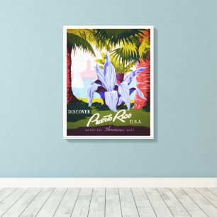 Impressão Em Tela Arte de cartaz de viagem vintage, Descubra Porto R