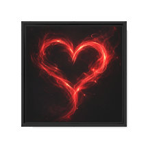 Arte de Coração Vermelho Ardente – Amor Romântico