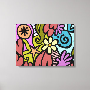 Impressão Em Tela Arte de Cubismo Moderno Abstrato