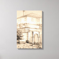 Arte de Desenho da Arquitetura da Casa Tradicional
