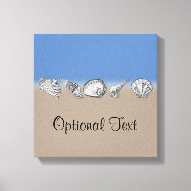 Impressão Em Tela Arte de Desenho de Seashell (Frente)