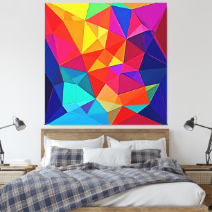 Impressão Em Tela Arte de Energia Caótica Prismática Vibrante