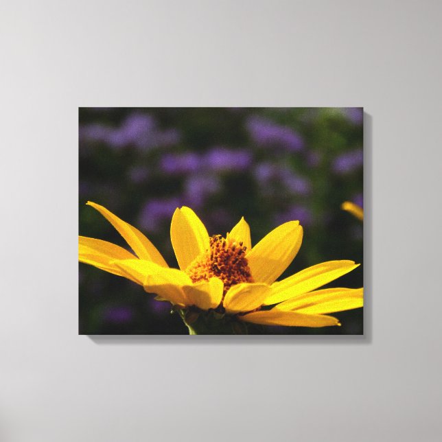 Impressão Em Tela Arte de flor amarela (Frente)