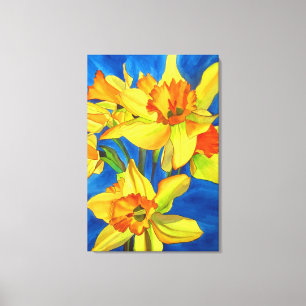 Impressão Em Tela Arte de flor de aquarela Daffodil narciso