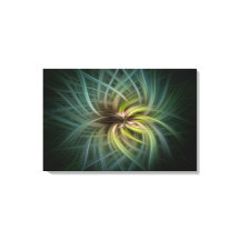 ARTE DE FLOR DE VÓRTICE ABSTRATO – DIGITAL EM VERD