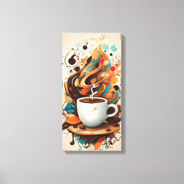 Impressão Em Tela Arte de Fluxo de Café