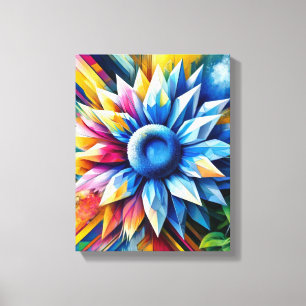 Impressão Em Tela Arte de girassol abstrato - Tela envolta