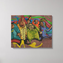 Impressão Em Tela Arte de Grafite engraçada, arte do mundo real