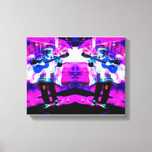 Impressão Em Tela Arte de guitarristas