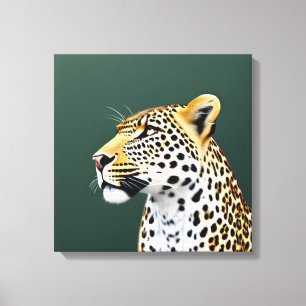 Impressão Em Tela Arte de Ilustração de Leopardo