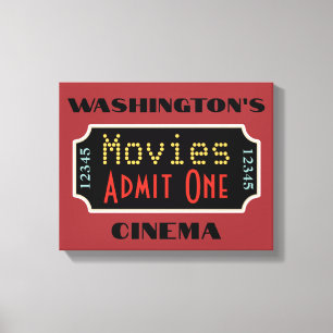Impressão Em Tela Arte de Letreiro de Cinema Personalizado