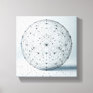 Impressão Em Tela Arte de Linha Simétrica Minimalista Moderna - Abst