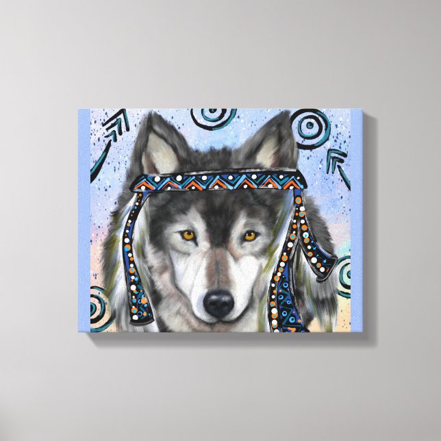 Impressão Em Tela Arte de Lobo (Frente)
