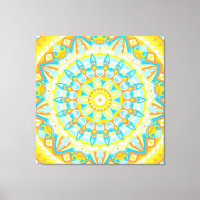 Arte de Mandala de Verão Amarelo Laranja Boho Bril