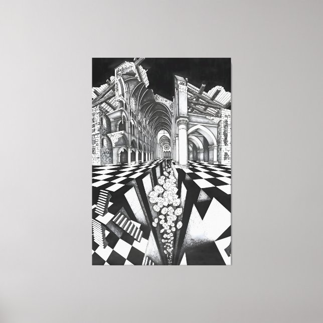 Impressão Em Tela arte de MC Escher (Frente)