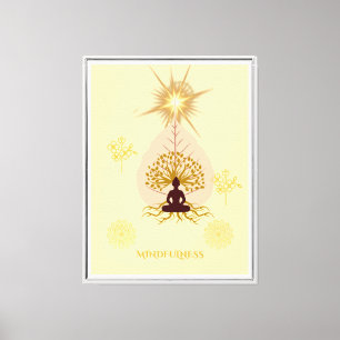 Impressão Em Tela Arte de Meditação da Árvore da Vida Min Espiritu