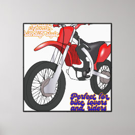 Impressão Em Tela Arte de Moto de Trilha de Corrida