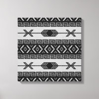 Arte De Muro A Sudoeste, Padrão Aztec Preto E Bran