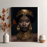 Impressão Em Tela Arte de Muro Afro-Americana, Arte de Muro de Negra<br><div class="desc">Adicione um toque de elegância e beleza à sua casa com nossa Arte Muralha Africana Americana, Arte Muralha Negra, Decoração de Muro de Arte de Menina Negra. Nossa incrível arte em muros apresenta uma linda mulher negra com detalhes metálicos de ouro intrincados que seguramente pegarão o olho de quem entrar...</div>