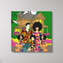 Arte de Muro da Família Interracial