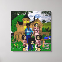 Arte de Muro da Família Interracial