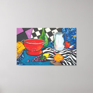 Impressão Em Tela Arte de Muro de Frutas Continua Criativa