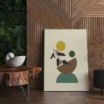 Impressão Em Tela Arte de Muro Moderna Boho de Grande Porte Terminad<br><div class="desc">Prepare-se para se encantar com essa pintura acabada, esticada, mostrando uma elegante ilustração do sol e da folha bem posicionadas dentro de uma tigela. Criada no estilo abstrato minimalista, ela exude um ar de simplicidade e sofisticação. A paleta de cores de tons de terra escolhida para esta trabalho de arte...</div>