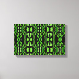 Impressão Em Tela Arte de Muro Verde e Preto