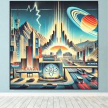 Arte de Nevada da Era Espacial Atômica do Meio do