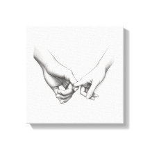 Arte de Página para Colorir das Mãos do Casal Prom