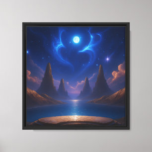 Impressão Em Tela Arte de Paisagem Fantasia do Portal Celestial