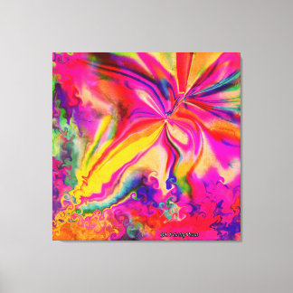 Impressão Em Tela Arte de Parede Abstrata Colorida Única em Mármore 