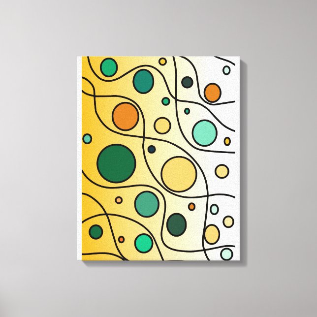 Impressão Em Tela Arte de Parede Abstrata Dourada (Frente)
