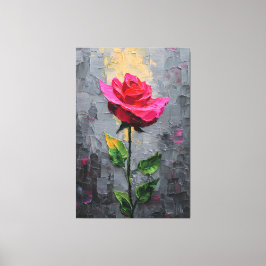 Impressão Em Tela Arte de Parede Abstrata Rosa Vermelha com Textura 