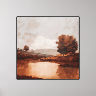 Impressão Em Tela Arte de Parede Abstrata Surrealista com Tom de Ter