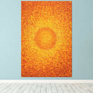 Impressão Em Tela Arte de Parede Abstrata Texturizada Explosão Solar
