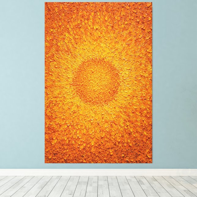 Impressão Em Tela Arte de Parede Abstrata Texturizada Explosão Solar (Insitu(piso de madeira))