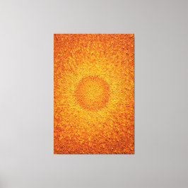 Impressão Em Tela Arte de Parede Abstrata Texturizada Explosão Solar