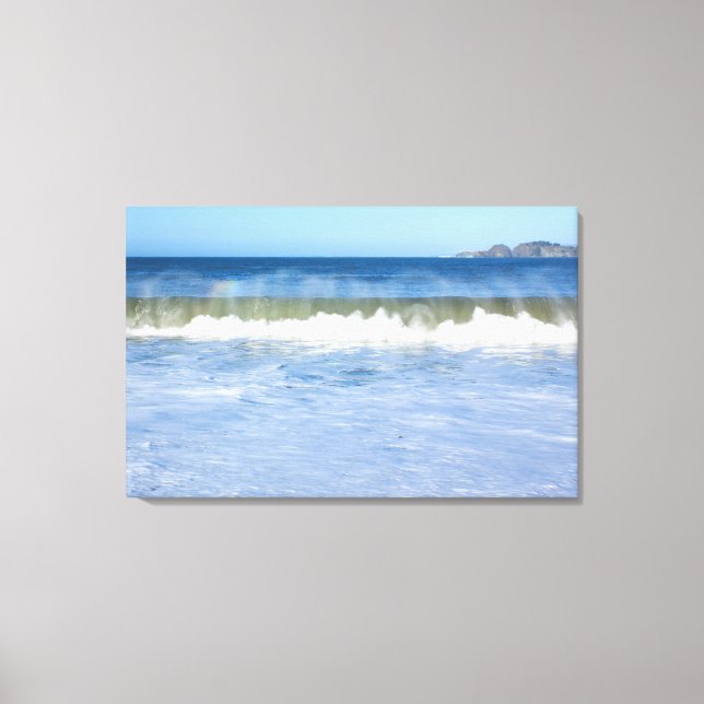 Impressão Em Tela Arte de Parede Arco Arco-Íris Onda Triptych (Frente)