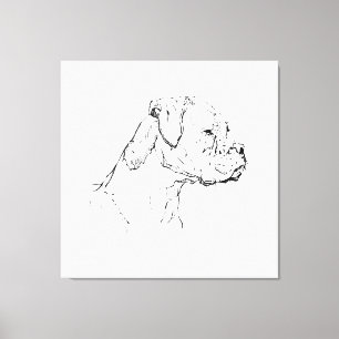 Impressão Em Tela Arte de Parede Boxer Ink – Desenho Minimalista de