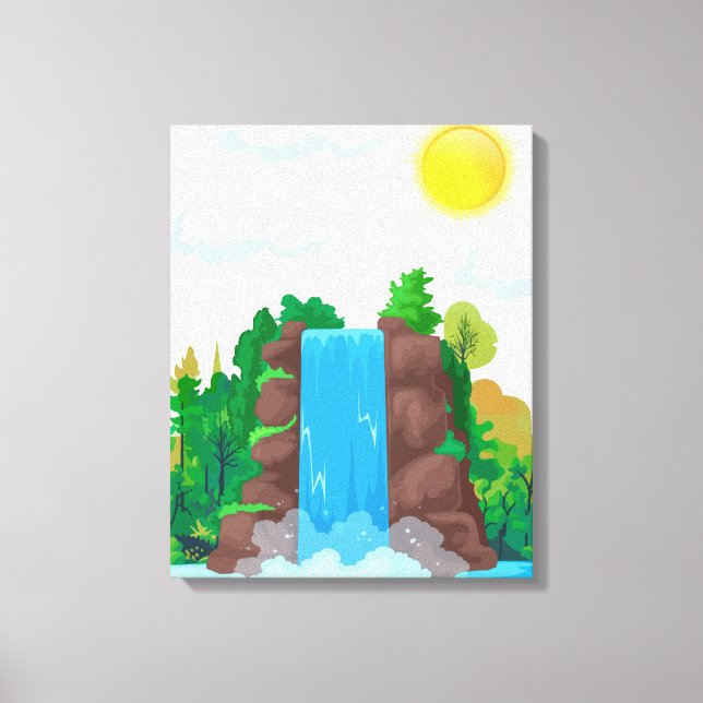 Impressão Em Tela Arte de Parede Cachoeira (Frente)