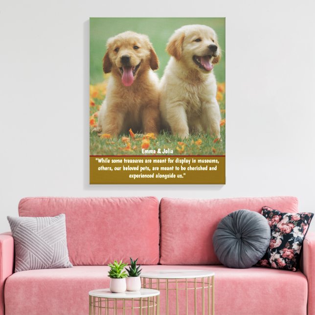 Impressão Em Tela Arte de Parede com Foto Personalizada de Animais d (Insitu(Sala de estar))