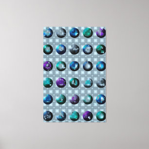 Impressão Em Tela Arte de Parede com Padrão Geométrico Abstrato