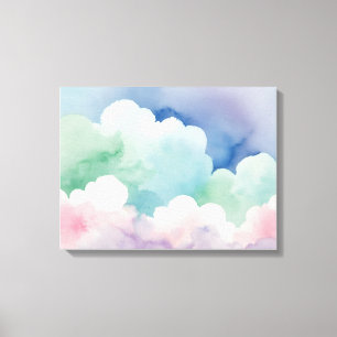 Impressão Em Tela Arte de parede com respingos suaves em pastel