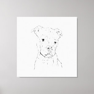 Impressão Em Tela Arte de Parede com Tinta do American Staffordshire