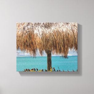 Impressão Em Tela Arte de Parede de Cabana de Praia Tropical Decoraç