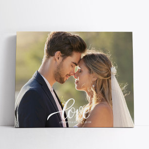 Impressão Em Tela Arte de Parede de Casamento com Letra Elegante de