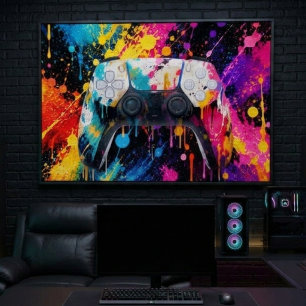 Impressão Em Tela Arte de Parede de Controle de Jogos