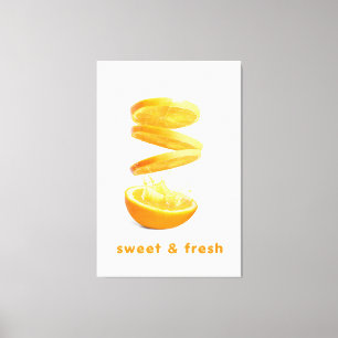 Impressão Em Tela Arte de Parede de Frutas Splash de Verão